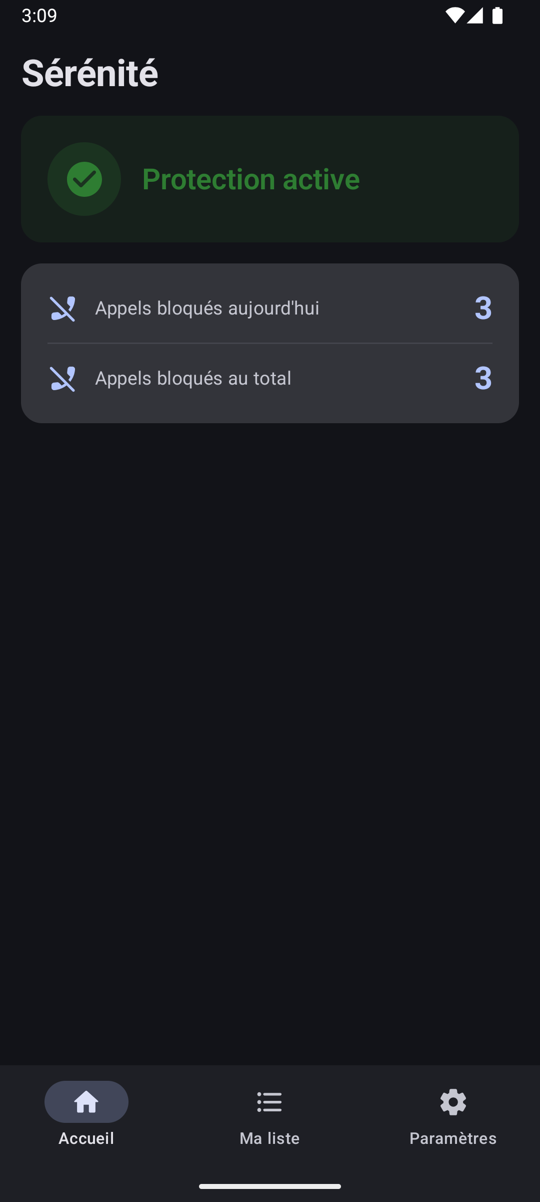 Sérénité - Bloqueur d'appels de démarchage